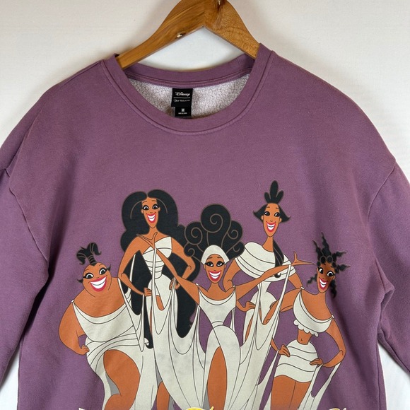Disney Our Universe The Muses Sweatshirt Purple Graphic Print Crewneck Size M - Picture 6 of 10